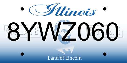 8YWZ060 Illinois License Plate