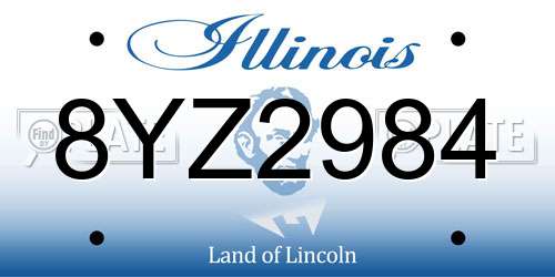 8YZ2984 Illinois License Plate