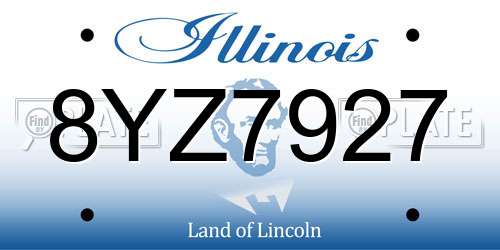 8YZ7927 Illinois License Plate