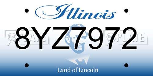 8YZ7972 Illinois License Plate