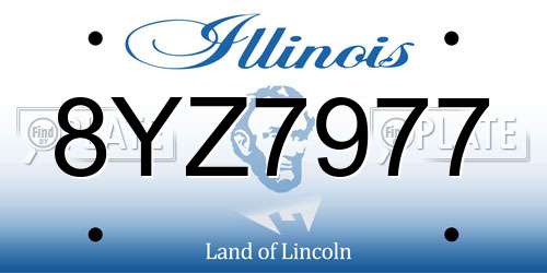8YZ7977 Illinois License Plate