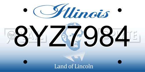 8YZ7984 Illinois License Plate