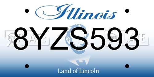 8YZS593 Illinois License Plate