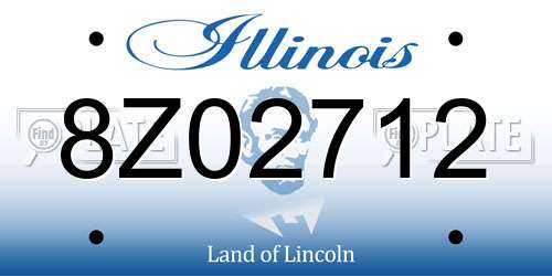 8Z02712 Illinois License Plate