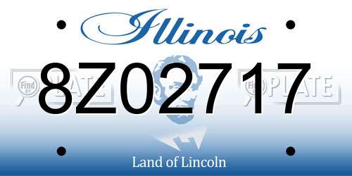 8Z02717 Illinois License Plate
