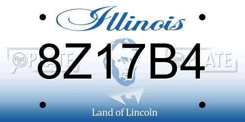 8Z17B4 Illinois License Plate