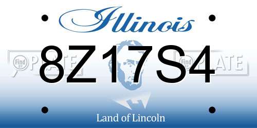 8Z17S4 Illinois License Plate