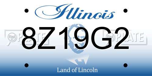 8Z19G2 Illinois License Plate