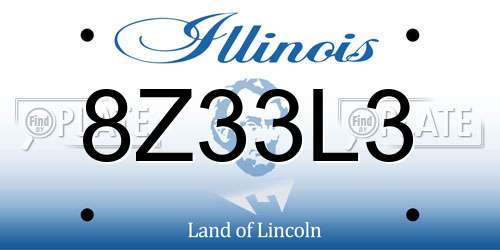 8Z33L3 Illinois License Plate