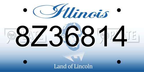 8Z36814 Illinois License Plate