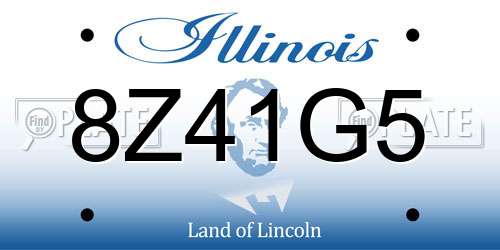 8Z41G5 Illinois License Plate