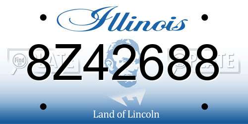 8Z42688 Illinois License Plate