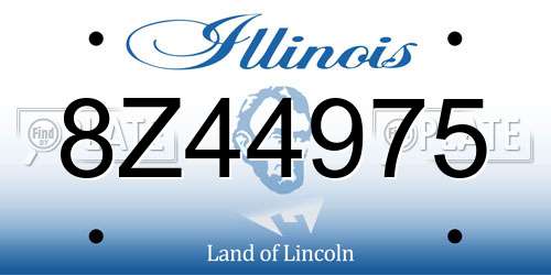 8Z44975 Illinois License Plate