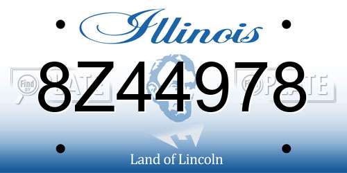 8Z44978 Illinois License Plate