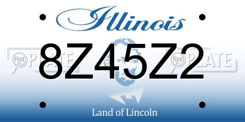 8Z45Z2 Illinois License Plate
