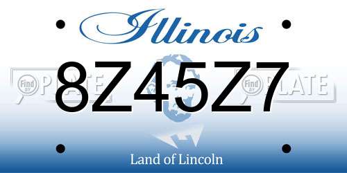 8Z45Z7 Illinois License Plate