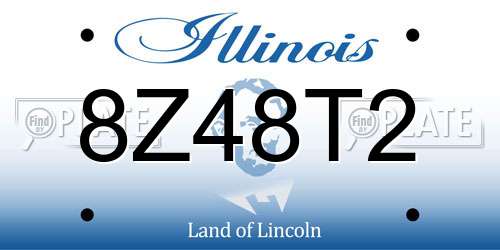 8Z48T2 Illinois License Plate