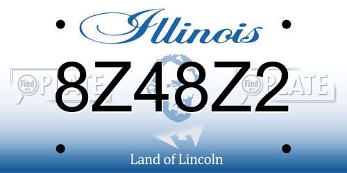 8Z48Z2 Illinois License Plate