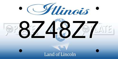 8Z48Z7 Illinois License Plate