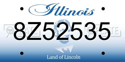 8Z52535 Illinois License Plate