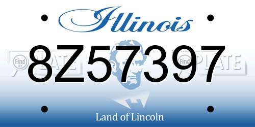 8Z57397 Illinois License Plate
