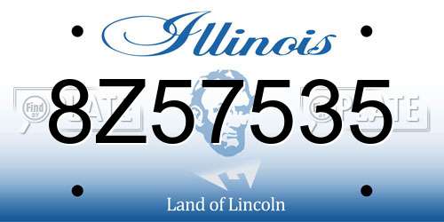 8Z57535 Illinois License Plate