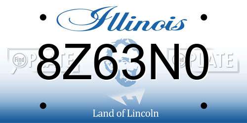 8Z63N0 Illinois License Plate