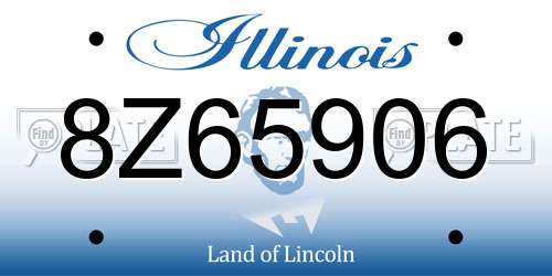 8Z65906 Illinois License Plate