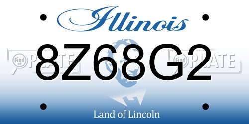 8Z68G2 Illinois License Plate