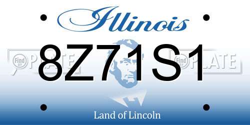 8Z71S1 Illinois License Plate