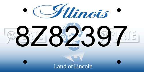 8Z82397 Illinois License Plate