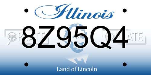 8Z95Q4 Illinois License Plate