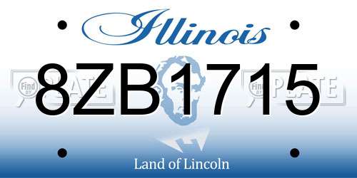 8ZB1715 Illinois License Plate