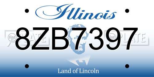 8ZB7397 Illinois License Plate