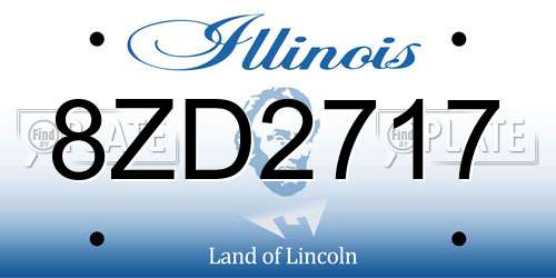 8ZD2717 Illinois License Plate