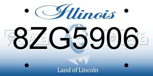 8ZG5906 Illinois License Plate