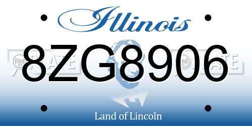 8ZG8906 Illinois License Plate