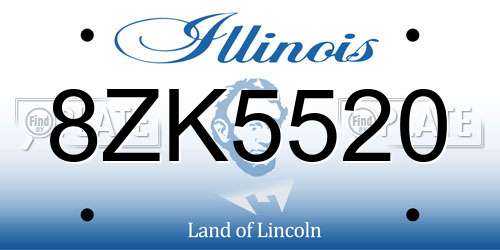 8ZK5520 Illinois License Plate