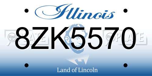 8ZK5570 Illinois License Plate