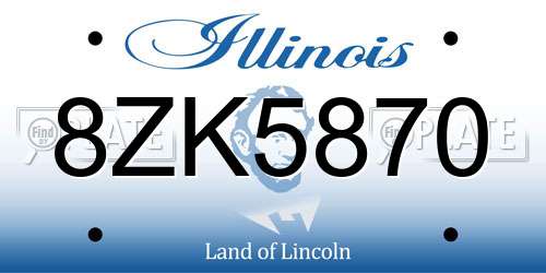 8ZK5870 Illinois License Plate