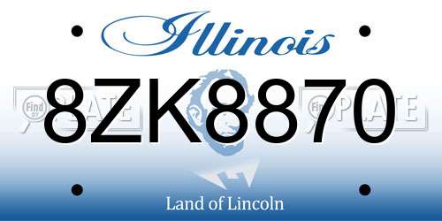8ZK8870 Illinois License Plate