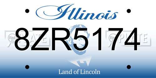 8ZR5174 Illinois License Plate
