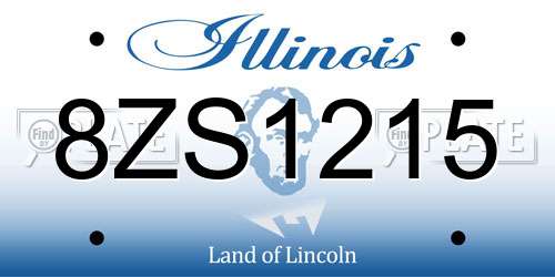 8ZS1215 Illinois License Plate