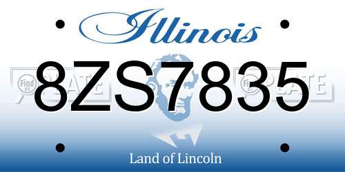 8ZS7835 Illinois License Plate