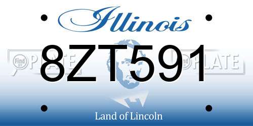 8ZT591 Illinois License Plate