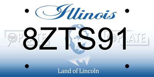 8ZTS91 Illinois License Plate