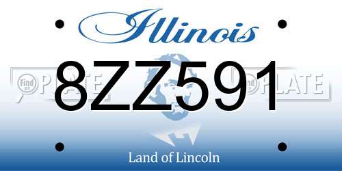 8ZZ591 Illinois License Plate