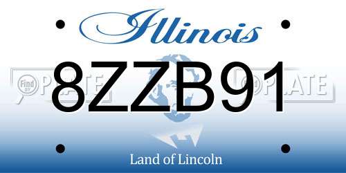 8ZZB91 Illinois License Plate