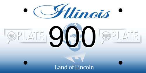 900 Illinois License Plate