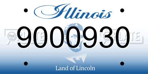 9000930 Illinois License Plate